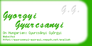 gyorgyi gyurcsanyi business card