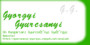 gyorgyi gyurcsanyi business card